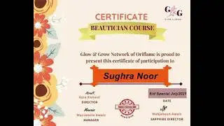 My certificate ❤️which I got from #Oriflame