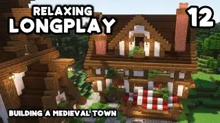 Building a Medieval Town in Minecraft - Market House (No Commentary) [Survival 1.19]