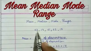 Mean median mode and range ll statistics ll central tendency easy way class 9 cbse