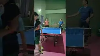 Men's doubles Table tennis match 