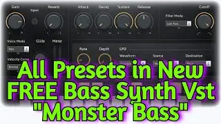 New FREE BASS Synth Vst Plugin by Agus Hardiman - MONSTER BASS V 2.0 - All Factory Presets