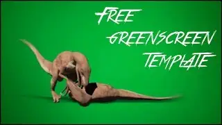 Free Greenscreen Template - fighting dinosaurs