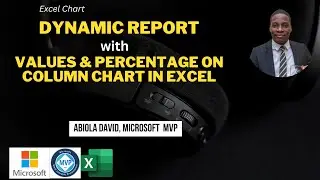 Dynamic Report with Values and Percentage on Column Chart in Excel