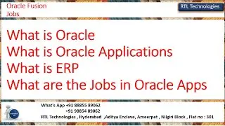 What is Oracle | What is Oracle Applications | What is ERP | What are the Jobs in Oracle Application