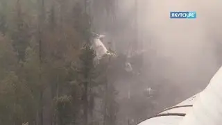 Опубликовано видео с места крушения самолета Ил-76 МЧС России