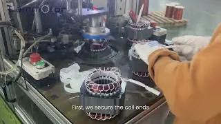 Automatic Stator Winding for Air Compress Motor in China #china #winding #motor