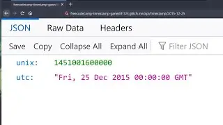 Timestamp Microservice - freeCodeCamp APIs and Microservices Project Tutorial