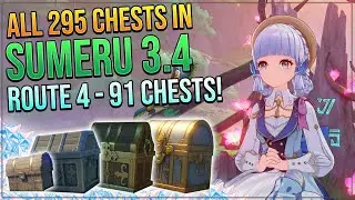 Genshin Impact 3.4 Complete Chest Guide! 295 Chests! Desert of Hadramaveth! | ROUTE 4 - 91 CHESTS!