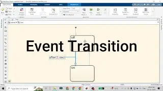 How to use Stateflow Events | External pulse event | Stateflow transition ON-OFF