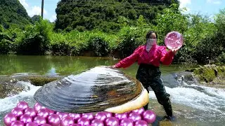 🔥🎁Pry open the giant clam, which is filled with enchanting pink pearls, each one incredibly precious