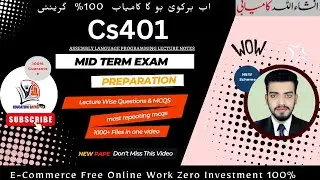 Cs401 midterm exam Preparation - How to get full marks Cs401 - Cs310Lecture wise MCQS & Tricks#cs401