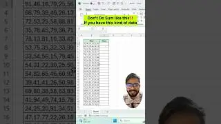 Don't Sum in Excel like this‼️Instead Use Amazing Function 