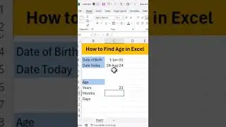 How to Find Age in Excel | Excel Tricks