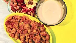 Chicken popcorn with spicy mayo dip