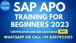 SAP APO TUTORIAL For Beginners Call or What's App: +91 8297903103