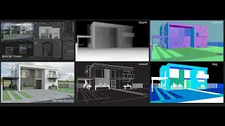 Blender Render Passes for StableDiffusion Controlnet