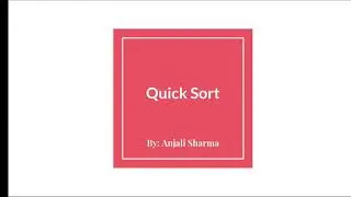 Quick Sort | Sorting Algorithms | Divide and Conquer | Quick sort Example  |