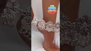 New designer oxidised flower heavy ghungharu silver dulhan payal, with 70% discount #ytshorts#payal