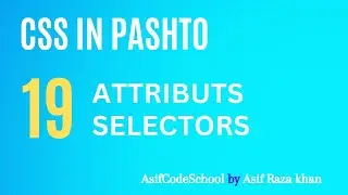 19 CSS Attributes Selector  | CSS tutorial in Pashto