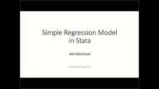 Simple Regression Model in Stata