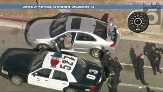 Pursuit suspect in custody in South L.A.