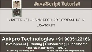 JavaScript for beginners - Chapter 31 - Using regular expressions in javascript part -1