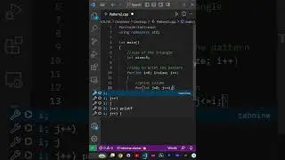 Left triangle Pattern program in C++ | Pattern 2 #shorts