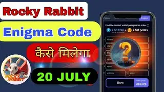 Rocky Rabbit Enigma Reward Code 20 July | Rocky Rabbit Enigma Today Code