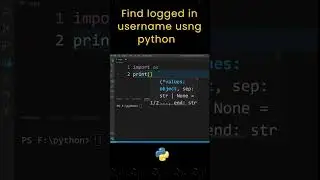 How to Access Username of a Logged-in User Using Python ? python for beginners | Tricks | #shorts