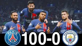 FC 24 -MESSI RONALDO NEYMAR & MBAPPE | ALL STARS |  PSG 100-0 MANCHESTER CITY