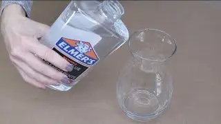 She pours Elmer's glue into a $1 vase for a breathtaking idea!