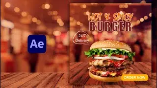 Motion Graphics Product Ads | After Effects Tutorial - Burger Add Tutorial