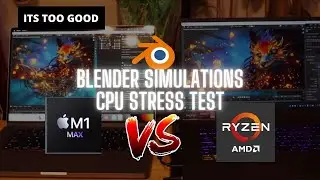 Macbook Pro 16 M1 Max Vs AMD Ryzen  Gaming Laptop - Blender Simulations - CPU Benchmark