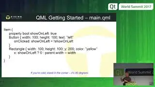 QtWS17 QML For C++ Developers, Bo Thorsen, Viking Software