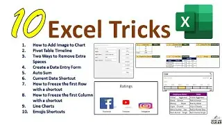 10 Excel Tricks and Tips | Learn Ms-Excel Shortcuts and Formulas with sample examples