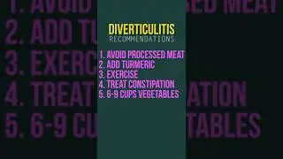 What Are My Recommendations To Prevent Diverticulitis? #shorts