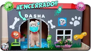 ENCIERRO 24 HORAS a mi PERRO en su Casa de Cartón por la CUARENTENA!👑🦠Anima Dogs