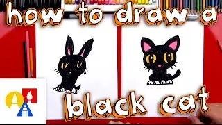 How To Draw A Cartoon Black Cat