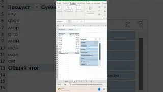 Лайфхак со срезом в сводной таблицы #excel #гугл #эксель