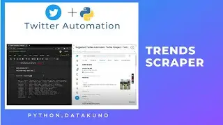 Trends Scraper | Twitter Automation | Twitter Scraper- Python,DataKund