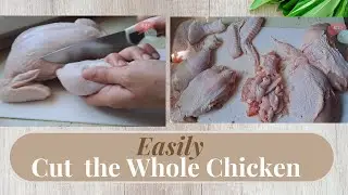 How To Cut Whole Chicken Into 8 10 Or 12 Small Pieces Easily Boneless