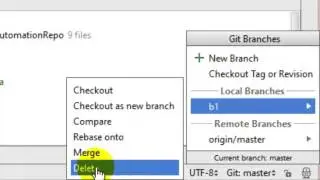 How to delete a  branch in git in Intellij IDEA