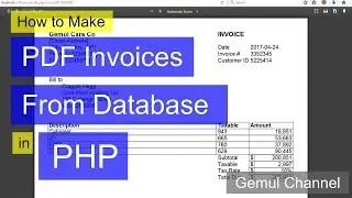 How to Make PDF Invoices From Database in PHP | PHP FPDF Tutorial #example1