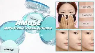 AMUSE META FIXING VEGAN CUSHION / Soft matte cushion / all shades swatch / durability