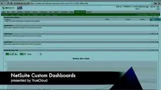 NetSuite Custom Dashboards