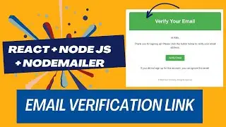 10 |  Confirmation Email with Node.js How to verify #Email  Send Verification Link #nodejs #express