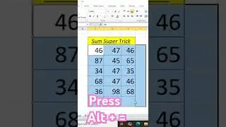 Autosum in Excel || sum shortcut tricks in Excel | quickly sum | 