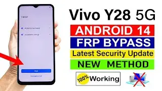 Vivo Y28 5G ANDROID 14 : Google Account Bypass | Without Computer (NEW METHOD)