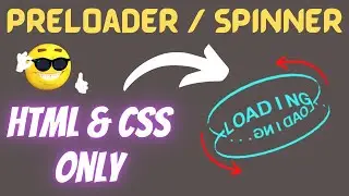 💫 How to Create Your Own Page Spinner / Preloader (HTML, CSS) | How to create a loading animation