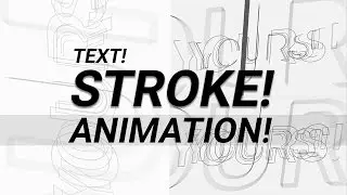 After Effects Tutorial - Text Stroke Animation! │ New Way To Showoff Text!